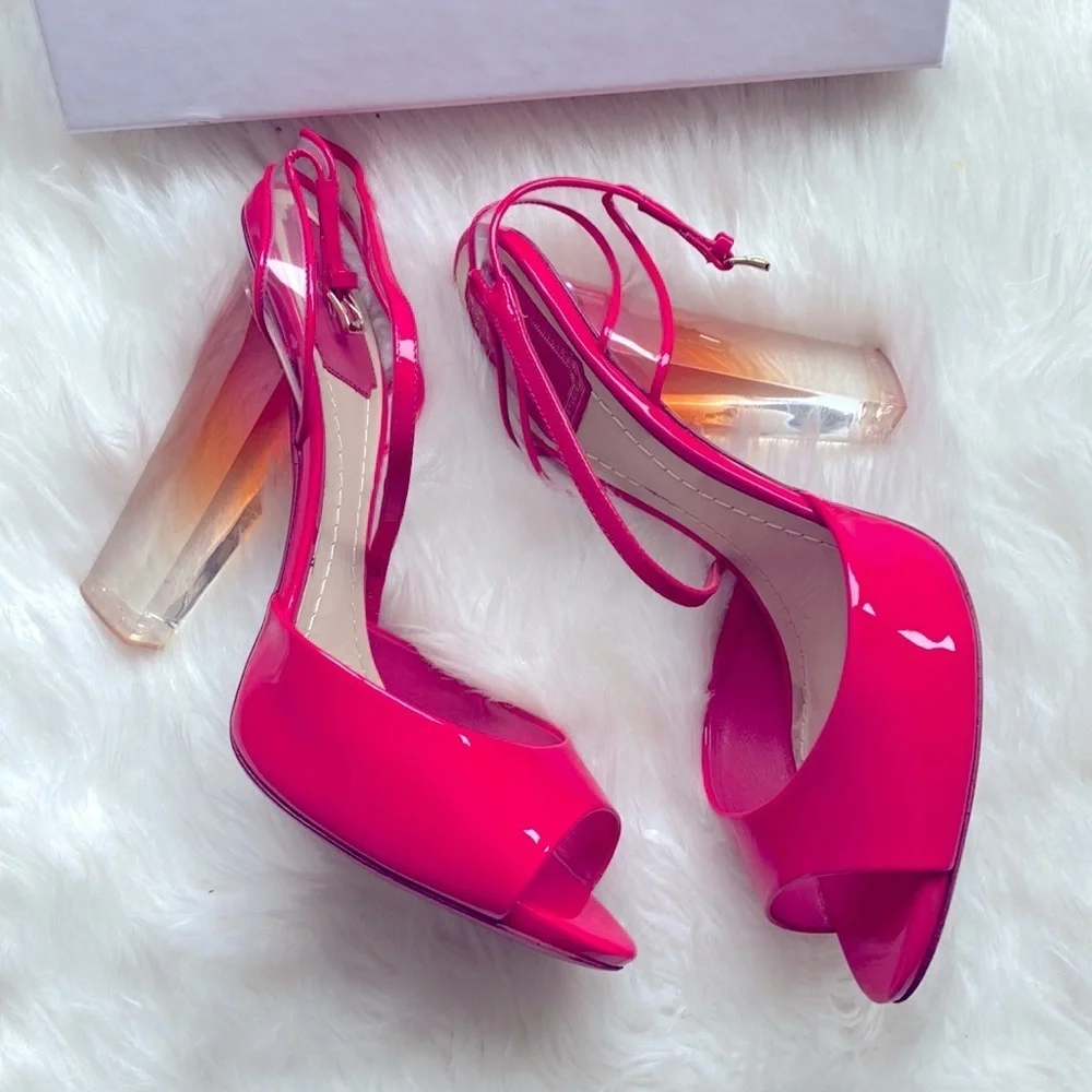 Christian Dior Reflet Plexi Patent PVC Heel - Picture 1 of 11